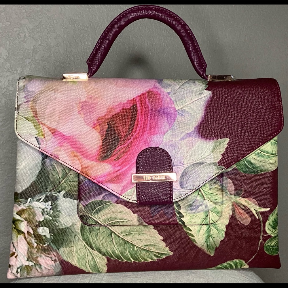 Ted Baker Sunlit Floral crosshatch tote bag
